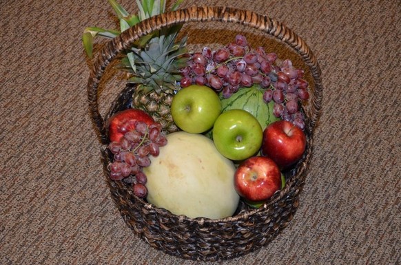 Der Früchtekorb für den guten Samariter.