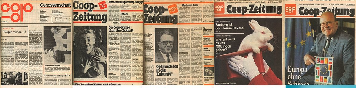 Magazines Coop avec l'ancien logo
