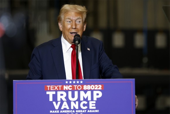 Republican presidential nominee former President Donald Trump speaks at a campaign event in Mint Hill, N.C., Wednesday, Sept. 25, 2024. (AP Photo/Nell Redmond)
Donald Trump