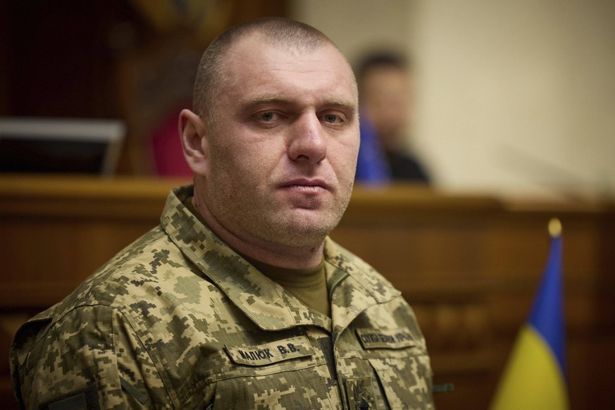 SBU-Chef Wassyl Maljuk.

February 7, 2023, Kyiv, Ukraine: Ukrainian Head of the Security Services Vasyl Malyuk listens during a plenary session of the Verkhovna Rada Parliament, February 7, 2023 in Ky ...