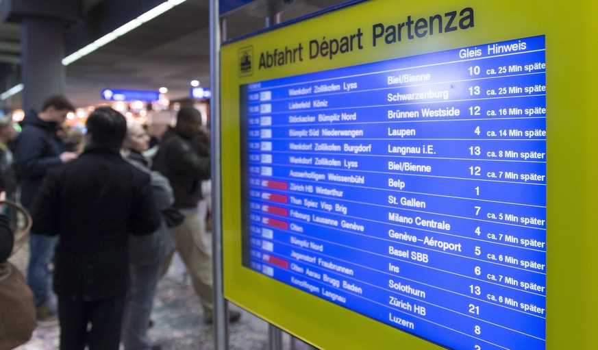 Verspätung am laufenden Band: Pünktliche Züge werden möglicherweise bald kein Aushängeschild der Schweiz mehr sein.