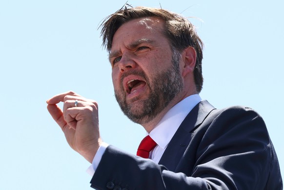 Vice President JD Vance speaks during a tour at Nucor Steel Berkeley in Huger, S.C., Thursday, May 1, 2025. (Kevin Lamarque/Pool Photo via AP)
Vance