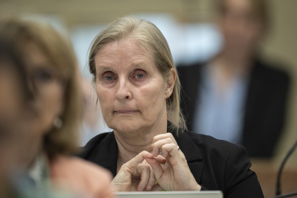Kantonsraetin Isabel Garcia, FDP, im Kantonsrat, aufgenommen am Montag, 15. Mai 2023 in Zuerich. (KEYSTONE/Ennio Leanza)