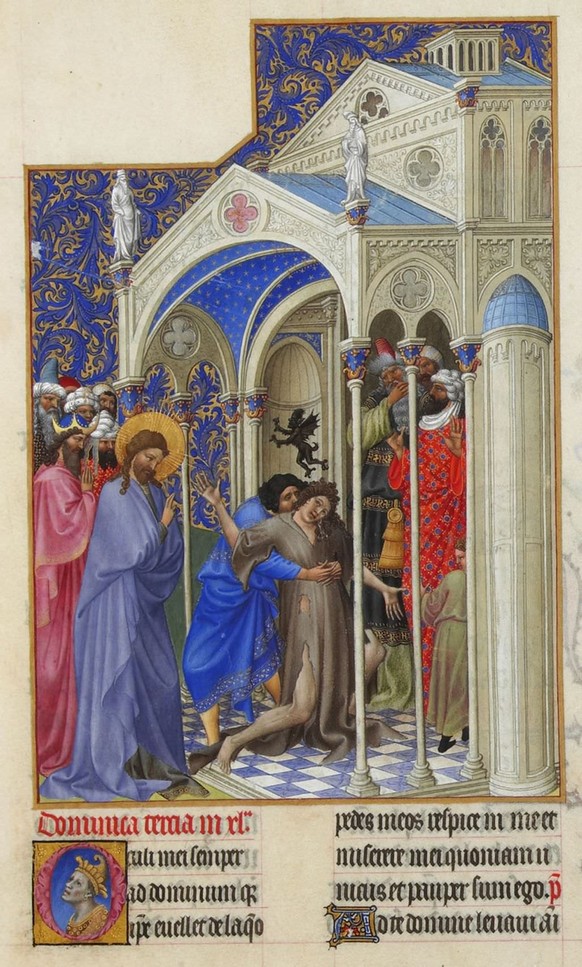 Ein Exorzismus im «Stundenbuch des Herzogs von Berry», dem berühmtesten illustrierten Manuskript des 15. Jahrhunderts.