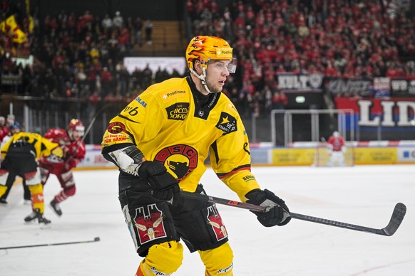 PostFinance Top Scorer Victor Ejdsell (SCB) im Rueckspiel der zweiten Play-In-Serie der National League zwischen den Rapperswil-Jona Lakers (SCRJ) und dem SC Bern (SCB), am Mittwoch, 18. Maerz 2026, i ...