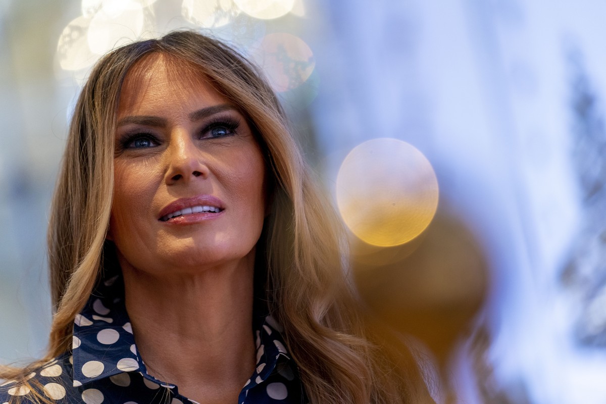Former first lady Melania Trump listens as former President Donald Trump announces he is running for president for the third time as he speaks at Mar-a-Lago in Palm Beach, Fla., Tuesday, Nov. 15, 2022 ...