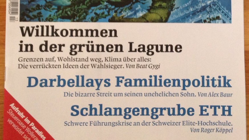 So sah die Titelseite in der versendeten Printversion aus.