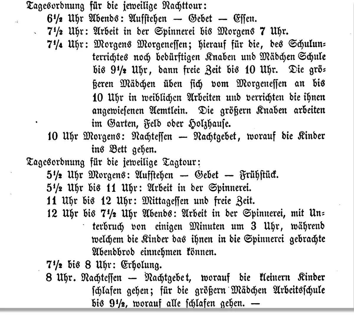 Tagesordnung aus einem Bericht des ersten Anstaltsdirektors Lukas Businger, 1863.
https://books.google.ch/books?id=FbA9HHeUC6oC&amp;printsec=frontcover&amp;hl=de&amp;source=gbs_ge_summary_r&amp;cad=0# ...