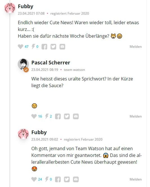 Kommentare watson cute news.