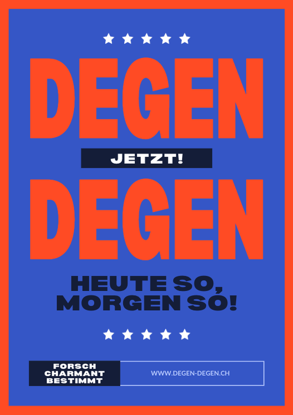 David Degen Wahlplakat