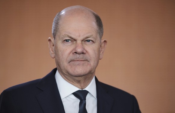 German Chancellor Olaf Scholz arrives for a cabinet meeting at the Chancellery in Berlin, Wednesday, March 13, 2024. (AP Photo/Markus Schreiber)