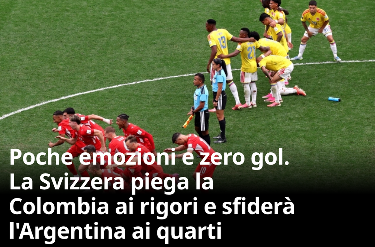 «Wenig Spannung und keine Tore. Die Schweiz besiegt Kolumbien im Penaltyschiessen und trifft im Viertelfinal auf Argentinien»