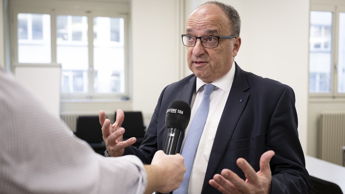 Markus Dieth, Praesident der Konferenz der Kantonsregierungen (KdK) und Landammann AG, im Interview kurz vor einer Medienkonferenz der Konferenz der Kantonsregierungen (KDK) ueber die Stellungnahme de ...