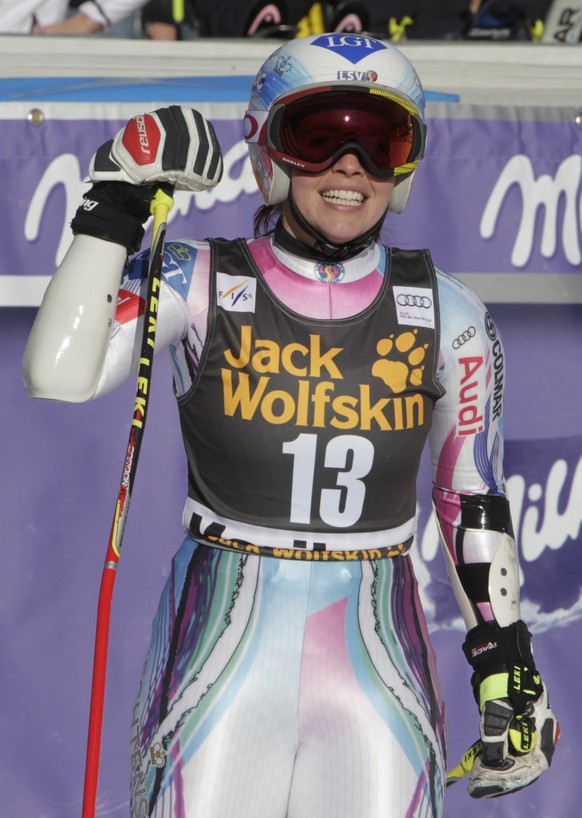 Endlich hat's geklappt mit dem Podestplatz für Tina Weirather im Riesenslalom.