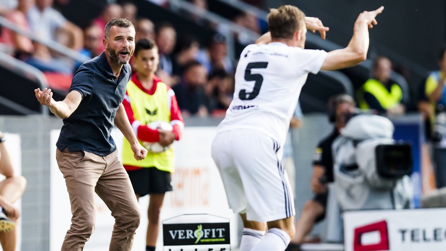 LÕentraineur ad interim du FC Basel Alex Frei, lors de la rencontre de football de Super League entre Neuchatel Xamax FCS et FC Basel 1893 ce samedi 28 juillet 2018 au stade de la Maladiere a Neuchate ...