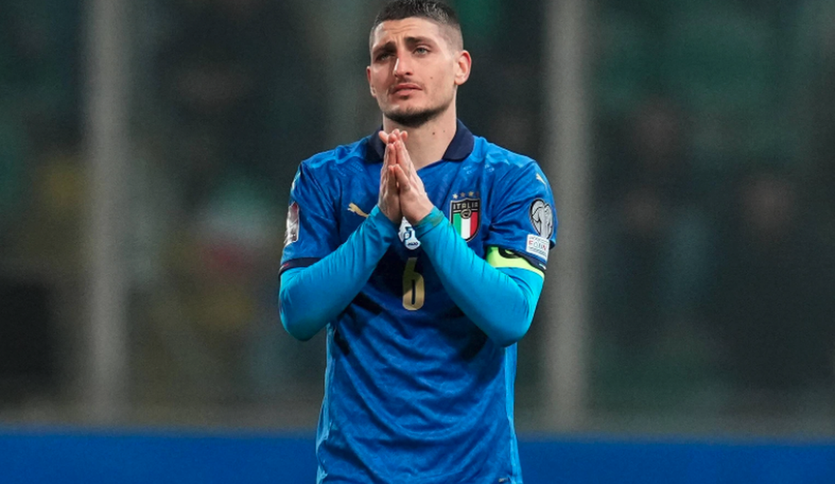 Marco Verratti et ses compatriotes ont été éliminés au 1er tour des barrages par la Macédoine du Nord.