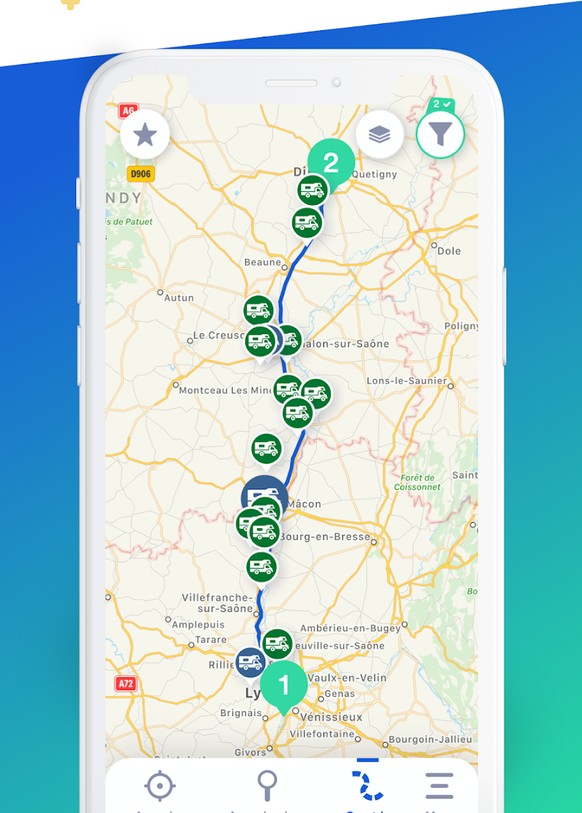 Schöne Stellplätze für Wohnmobile finden.
