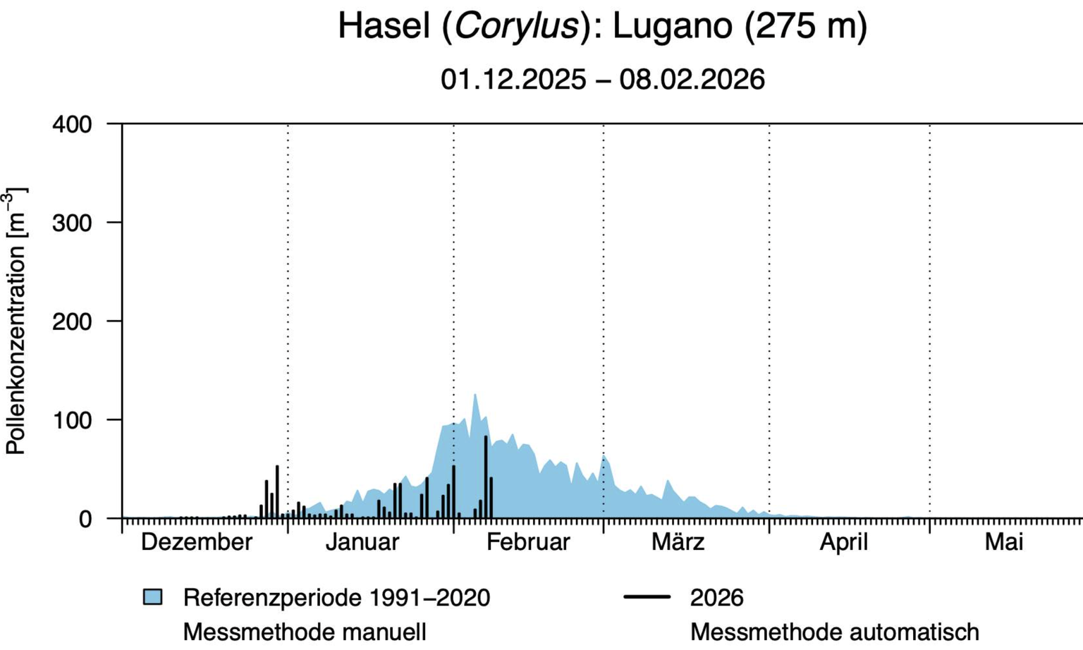 Hasel im Süden der Schweiz: Pollensaison, Allergiker