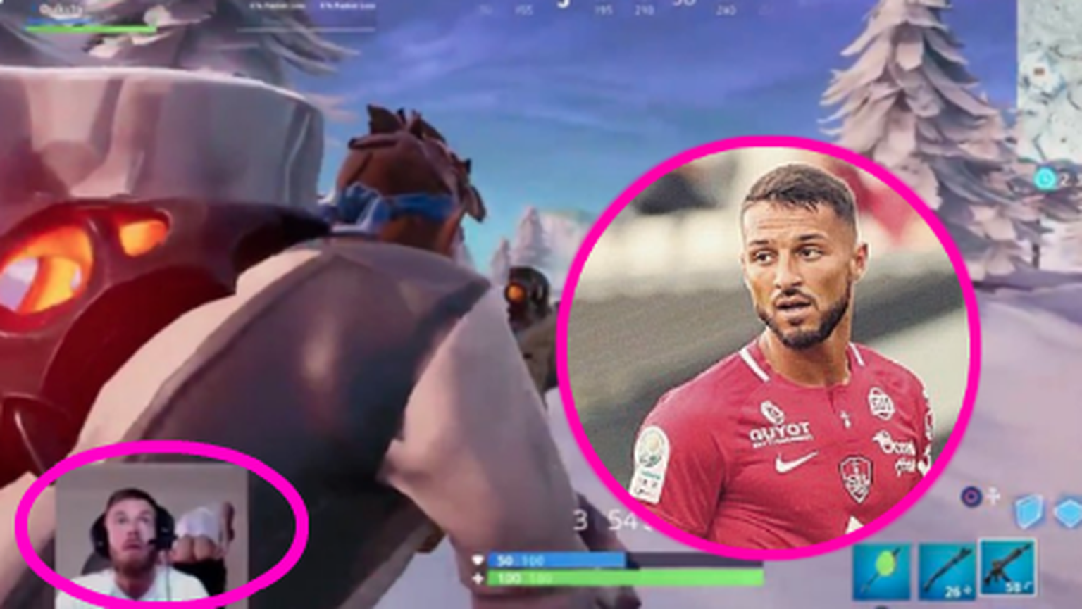 Hier zeigt Haris Belkebla in einem Fortnite-Stream seinen Hintern: Der Trainer kickt ihn dafür aus dem Kader.