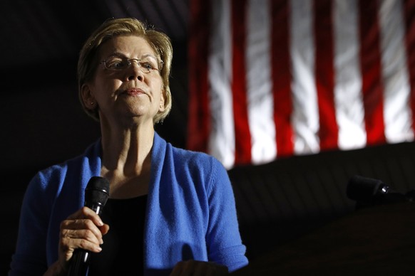 Democratic presidential candidate Sen. Elizabeth Warren, D-Mass., speaks during a primary election night rally, Tuesday, March 3, 2020, at Eastern Market in Detroit. (AP Photo/Patrick Semansky)
Elizab ...