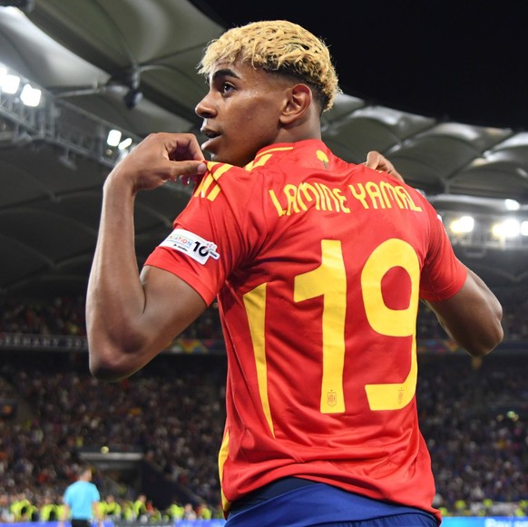 LAMINE YAMAL, Spagna, UEFA Nations League 2025, Semi Final, Spain vs France 5-4, 05-06-2025, Esultanza, Celebration, Jubel UEFA NATIONS LEAGUE 2025 SEMI FINALE SPAGNA-FRANCIA 5-4