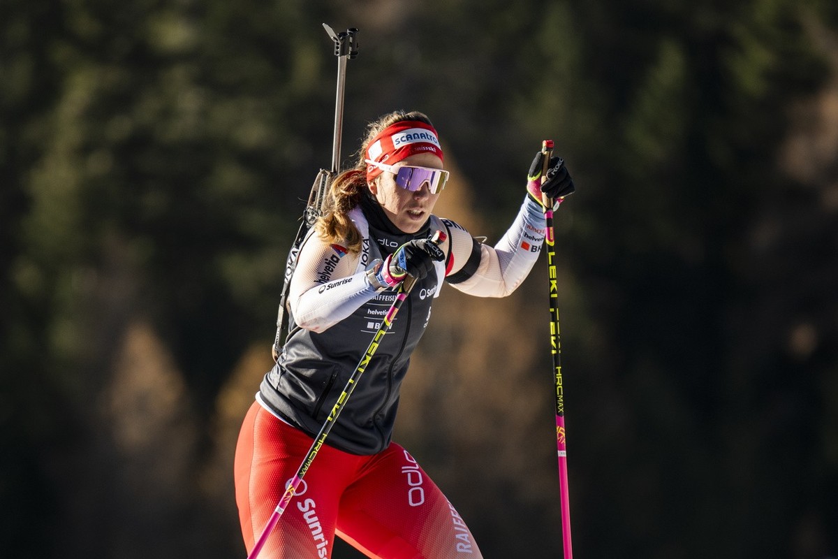 Lena Häcki à l'entraînement