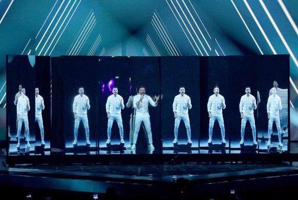 epa07576949 Contestant Sergey Lazarev of Russia performs during the Second Semi-Final of the 64th annual Eurovision Song Contest (ESC) at the Expo Tel Aviv, in Tel Aviv, Israel, 16 May 2019. The Grand ...