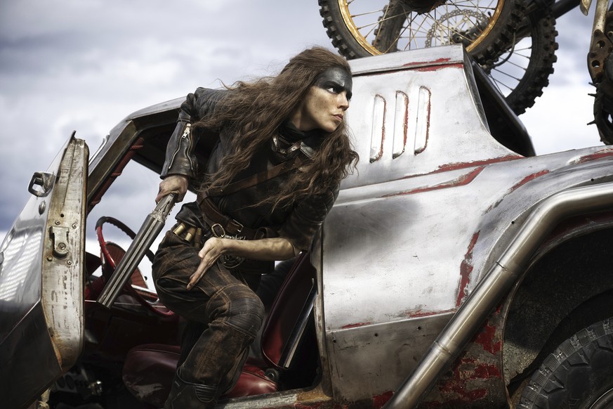 This image released by Warner Bros. Pictures shows Anya Taylor-Joy in a scene from &quot;Furiosa: A Mad Max Saga.&quot; (Warner Bros. Pictures via AP)