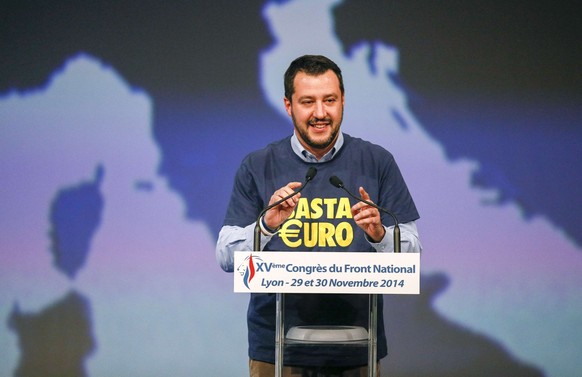 Basta Euro: Lega-Nord-Anführer Matteo Salvini.