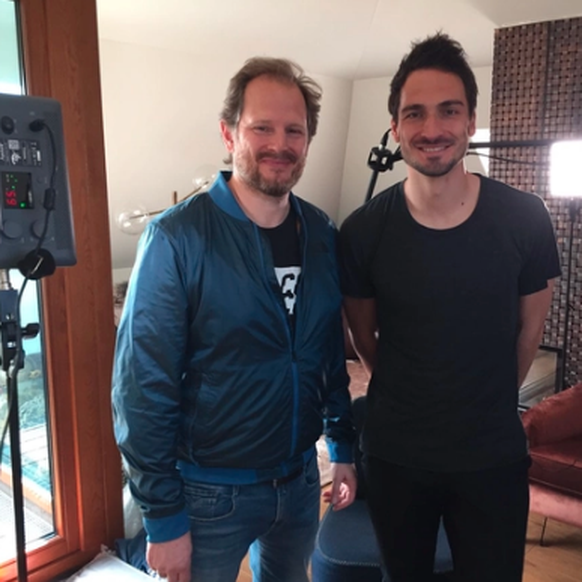 Dreharbeiten mit Rückkehrer Mats Hummels.