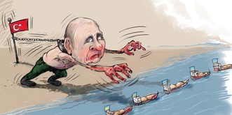 23 gnadenlos ehrliche Karikaturen und Tweets, die zeigen, wie es Putin verscholzt hat