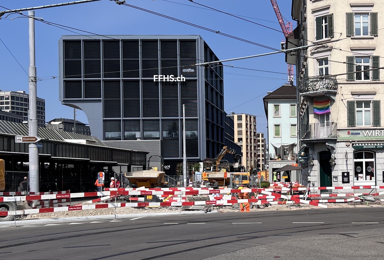 Baustelle am Zürcher Hauptbahnhof, fotografiert Mitte 2022.