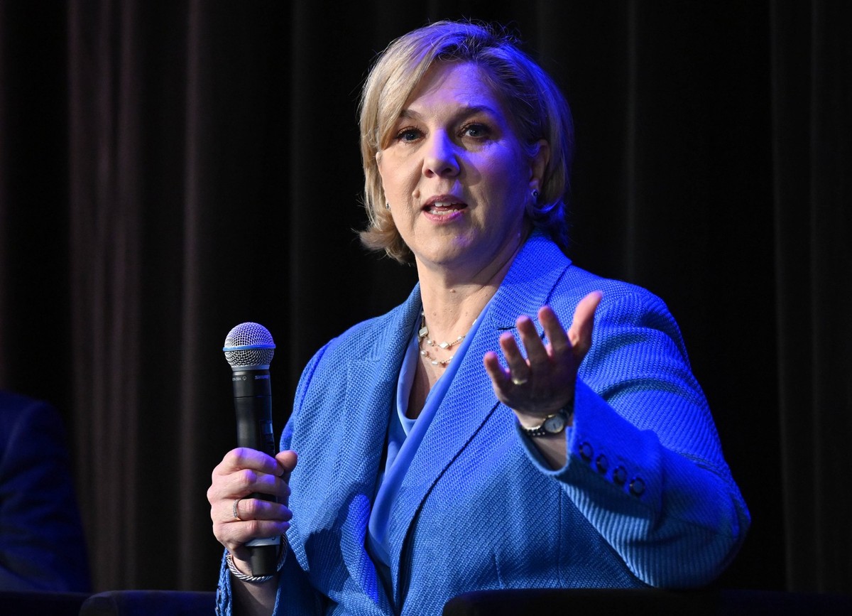 NATIONAL TECH SUMMIT, Robyn Denholm, Chair of the Tech Council of Australia and Tesla is seen during the Tech Council of Australias National Summit, in Brisbane, Thursday, July 20, 2023.
