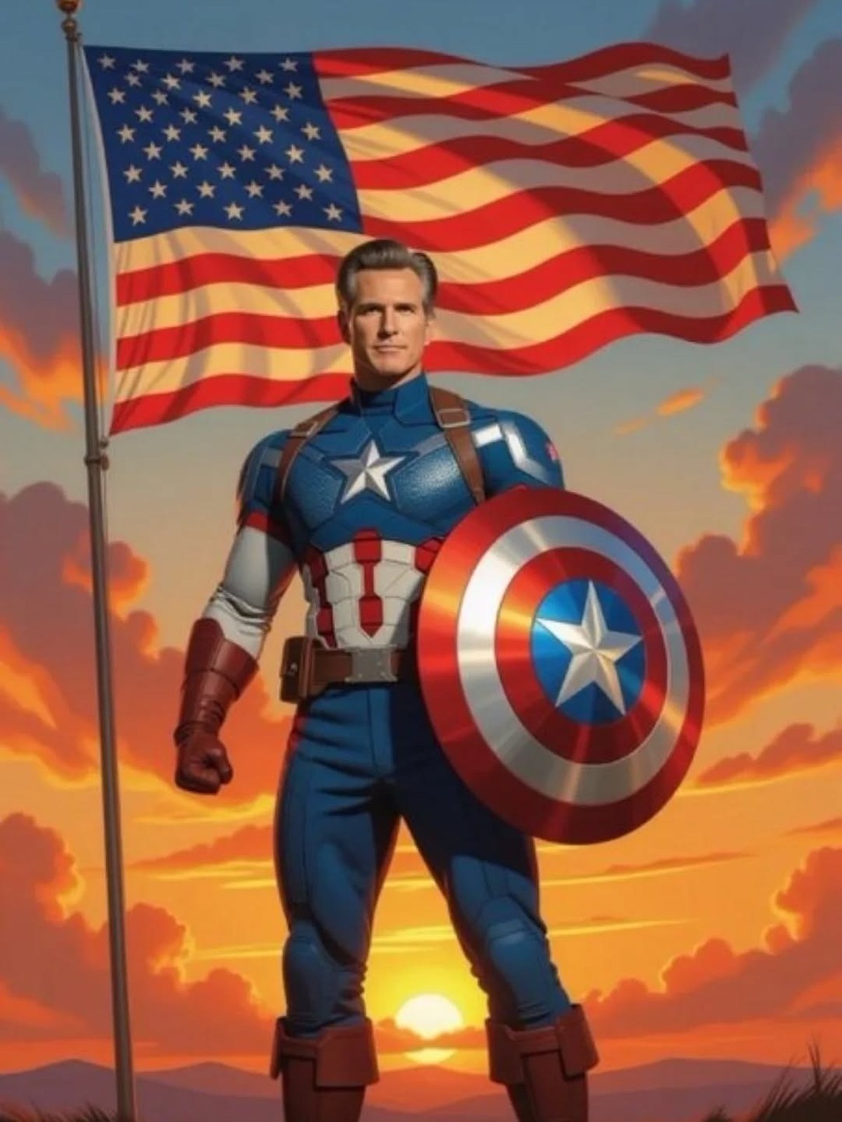 Garet Newsome en mode Captain America.