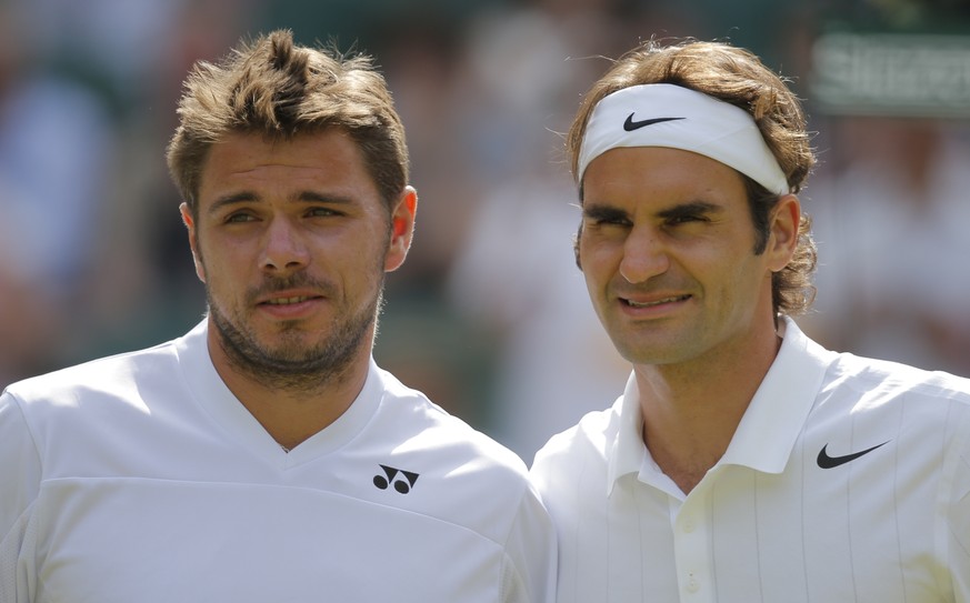 Gibt es den Traumfinal? Stan Wawrinka und Roger Federer können in Wimbledon erst im Endspiel aufeinandertreffen.&nbsp;