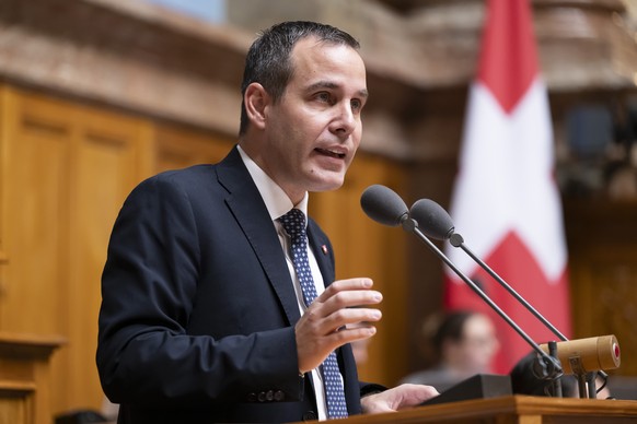 Giorgio Fonio, Mitte-TI, spricht waehrend der Wintersession der Eidgenoessischen Raete, am Donnerstag, 12. Dezember 2024 im Nationalrat in Bern. (KEYSTONE/Anthony Anex)
