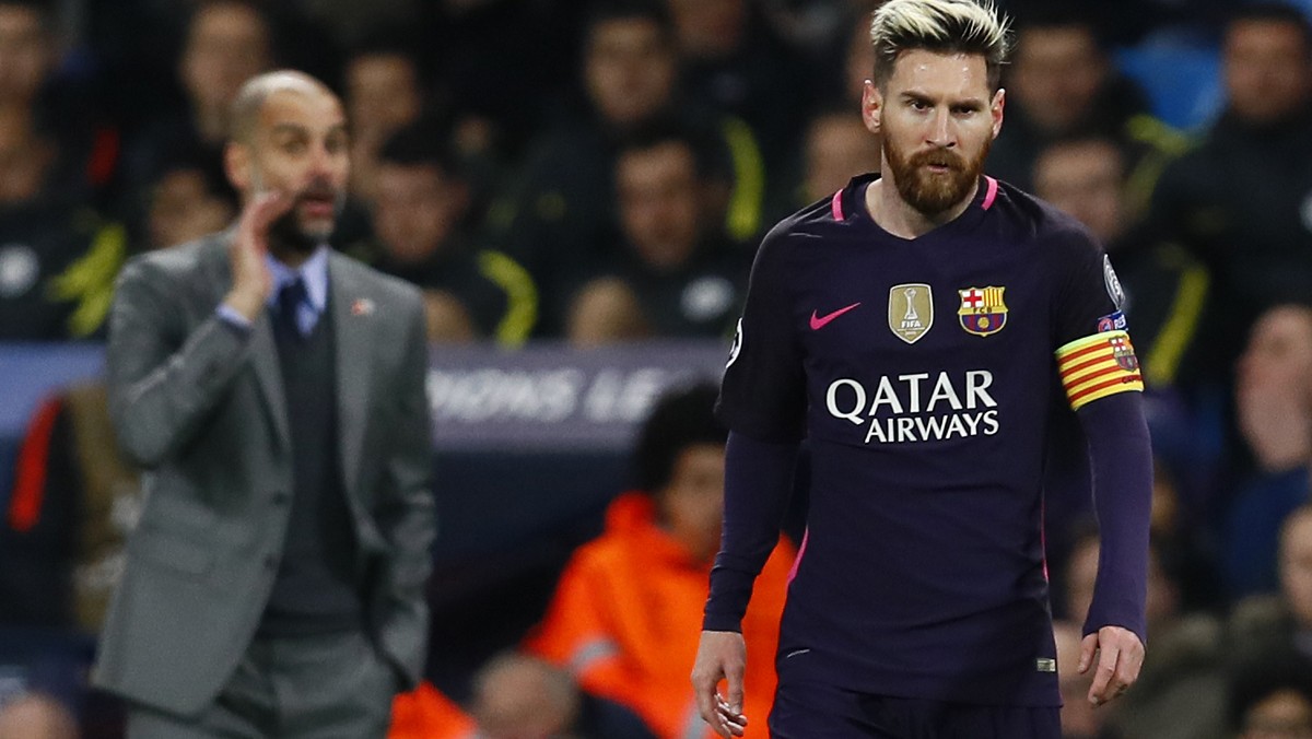 Britain Football Soccer - Manchester City v FC Barcelona - UEFA Champions League Group Stage - Group C - Etihad Stadium, Manchester, England - 1/11/16
Manchester City manager Pep Guardiola and Barcel ...
