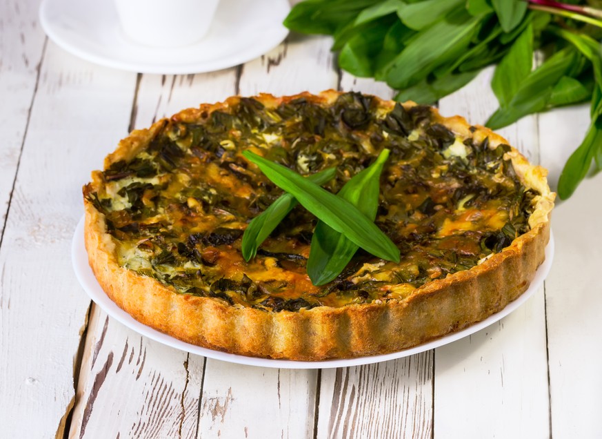 bärlauch wähe torta salata quiche essen kochen food vegetarisch