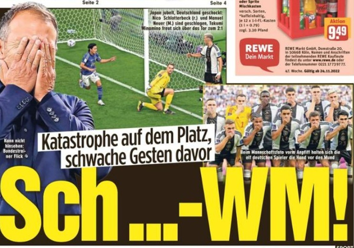 Bild-Schlagzeile nach Deutschlands niederlage gegen Japan