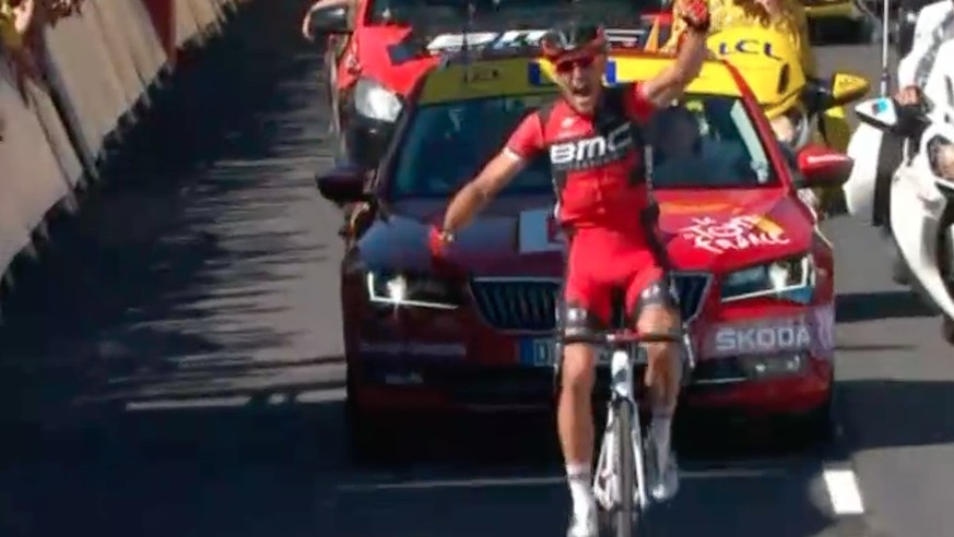 Van Avermaet feiert in Le Lioran einen eindrücklichen Solosieg.