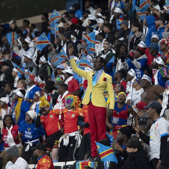 the famous Congolese supporter Lumumba and his group during Africa Cup of Nations Morocco 2025 - Groupe D - BOTSWANA VS DR CONGO - 30/12/2025 AL MADINA STADIUM OF RABAT By IMAGO / Didier Lefa Studio R ...