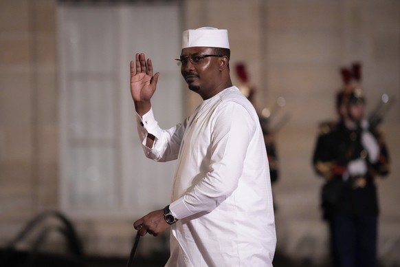 FILE - Chad&#039;s President General Mahamat Idriss Deby arrives at the 19th Francophonie Summit, at the Elysee Palace, in Paris, Oct. 4, 2024. (AP Photo/Louise Delmotte, File)