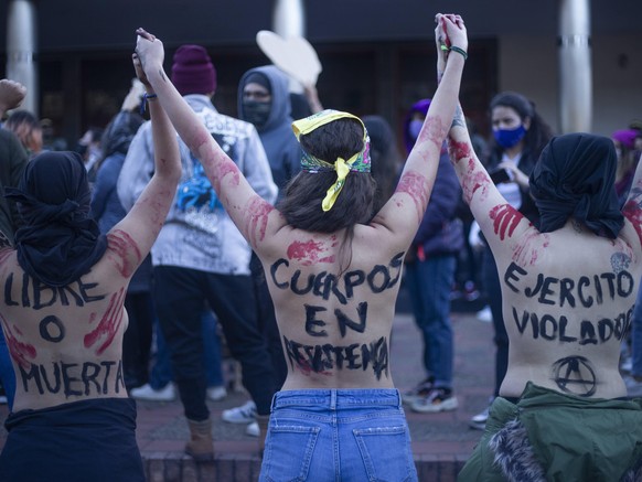 Protests in Colombia after soldiers were accused of raping indigenous teen in second case to emerge in a week Bogota Colombia Copyright: xDanielxGarzonx DGA-18-1234