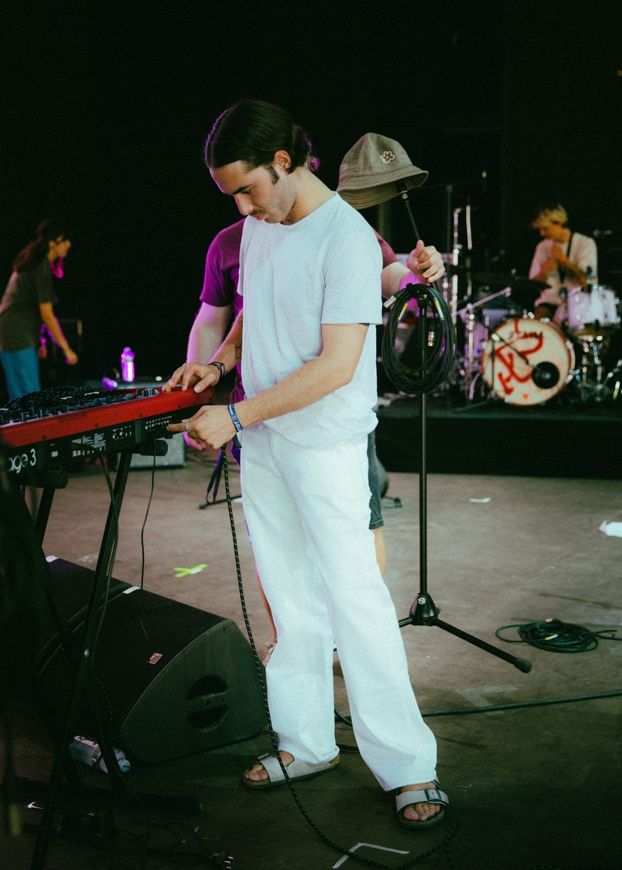 Backstage am Zürich Openair mit Benjamin Amaru und seiner Band.