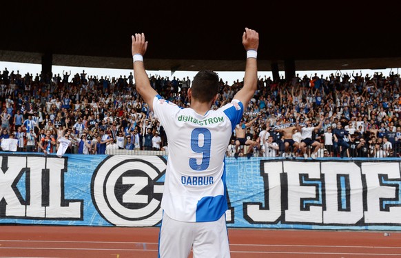 GC-Topskorer Munas Dabbur verabschiedet sich von den Fans.