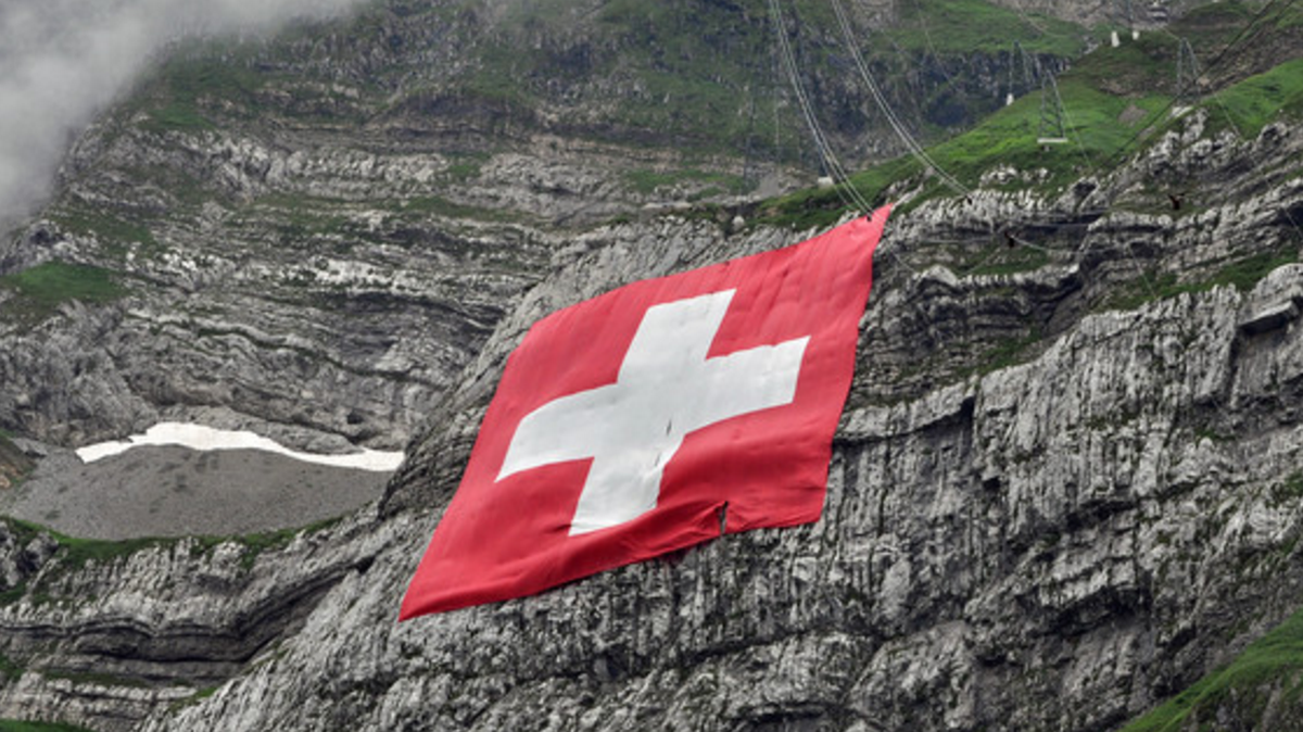 Fahne am Säntis