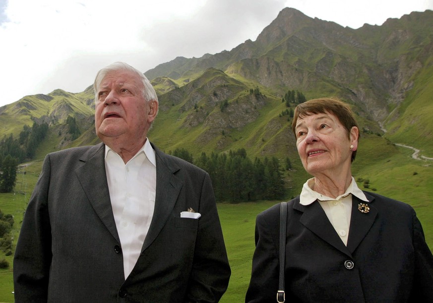 Das Ehepaar Schmidt 2003 in Samnaun in der Schweiz.
