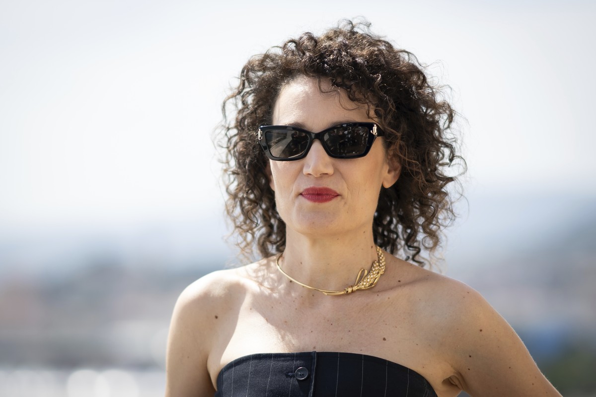 Director Coralie Fargeat poses for photographers at the photo call for the film 'The Substance' at the 77th international film festival, Cannes, southern France, Sunday, May 19, 2024. (Photo ...