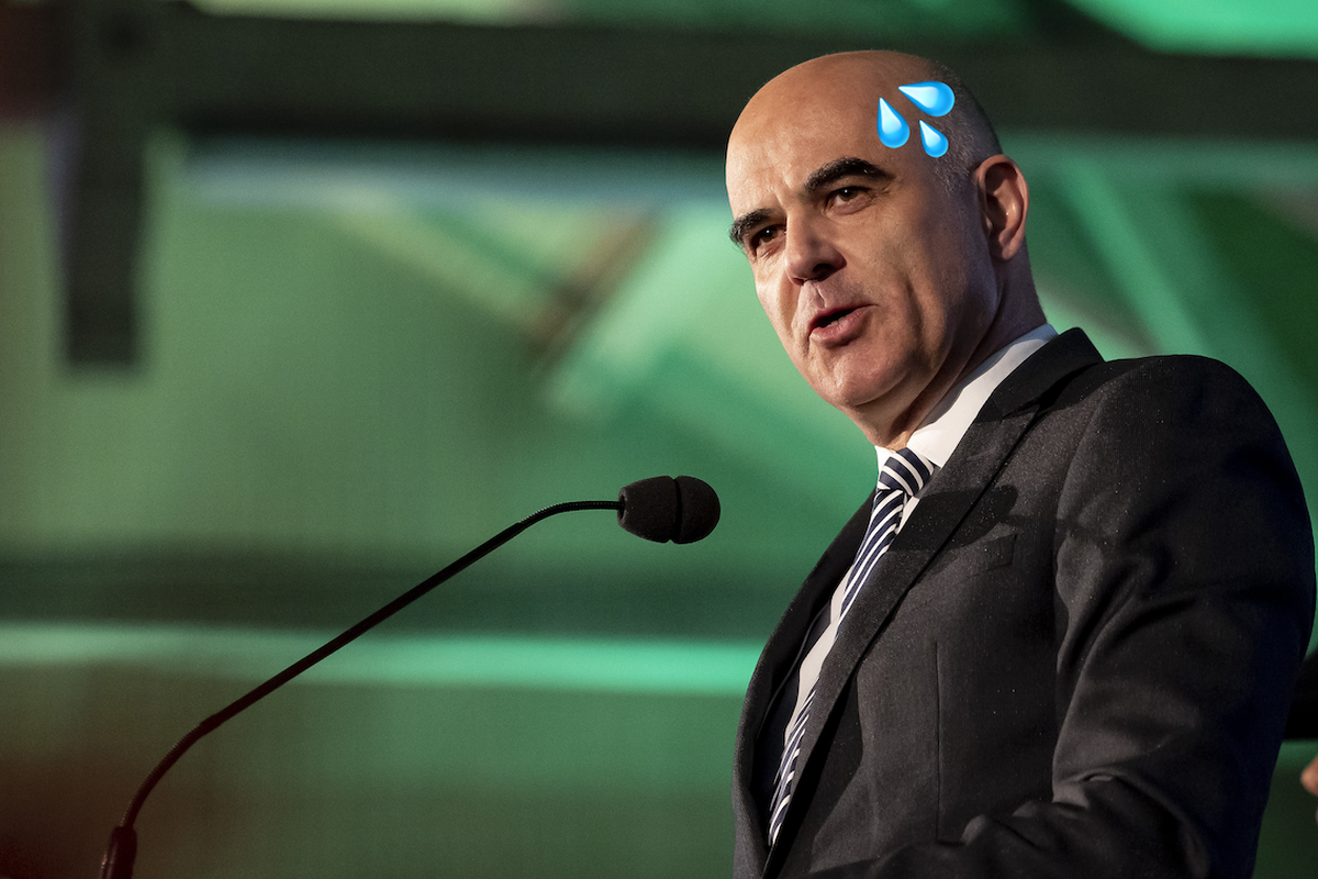 Alain Berset en sueur