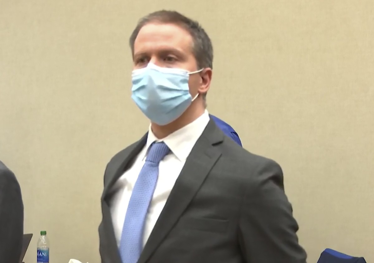 In this image from video, defendant, former Minneapolis police Officer Derek Chauvin, arrives for the verdict in Chauvin's trial for the 2020 death of George Floyd, Tuesday, April 20, 2021, at th ...